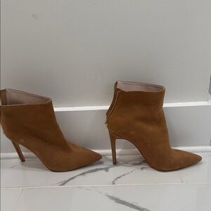RAYE Brown Suede Heeled Boots